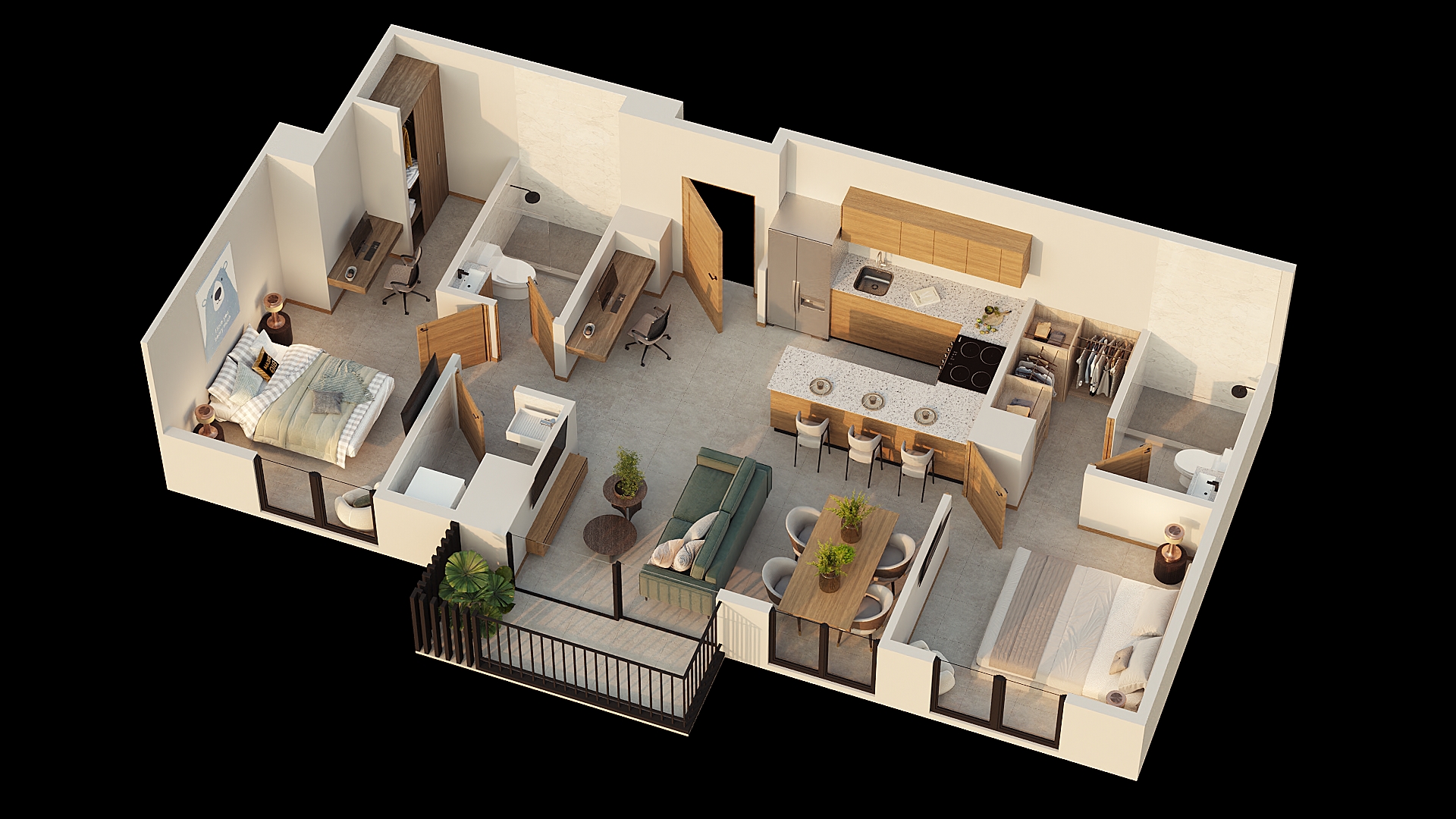 Flamma 77/78 axonometric