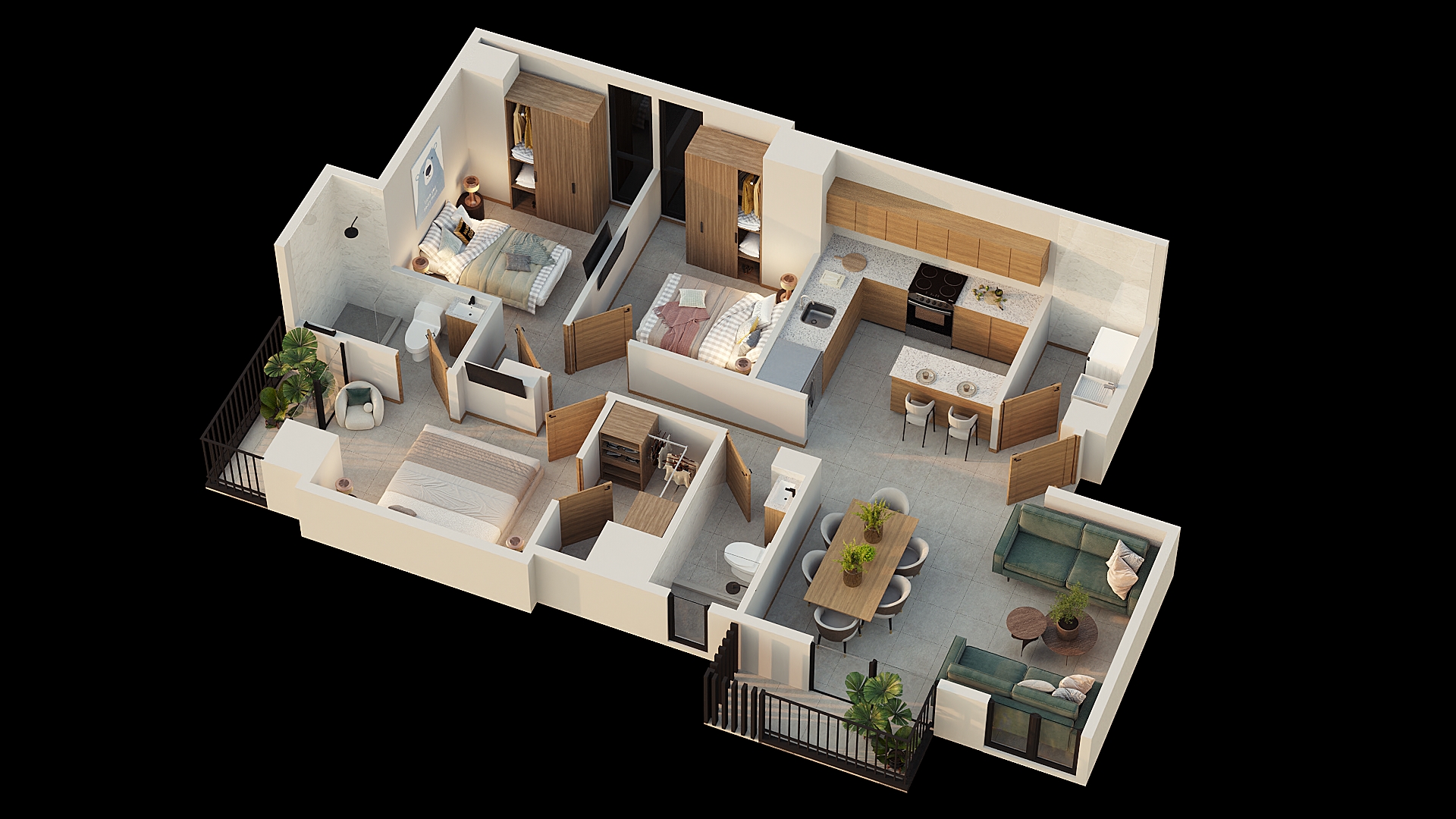 Lucerna A axonometric