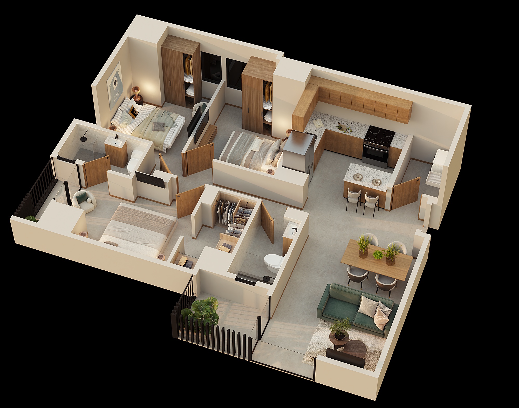 Lucerna B axonometric